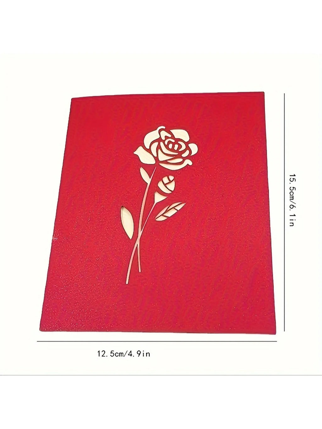 Tarjeta 3D Pop-Up Rosa.